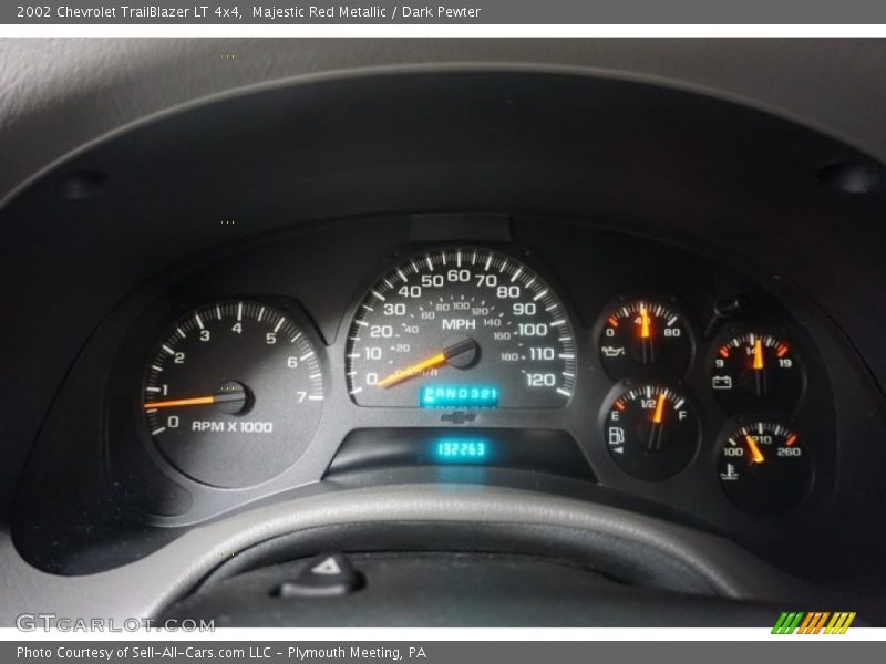 Majestic Red Metallic / Dark Pewter 2002 Chevrolet TrailBlazer LT 4x4