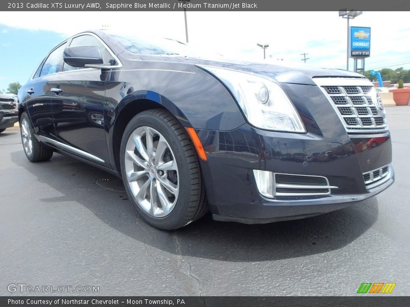 Sapphire Blue Metallic / Medium Titanium/Jet Black 2013 Cadillac XTS Luxury AWD