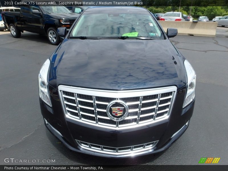 Sapphire Blue Metallic / Medium Titanium/Jet Black 2013 Cadillac XTS Luxury AWD