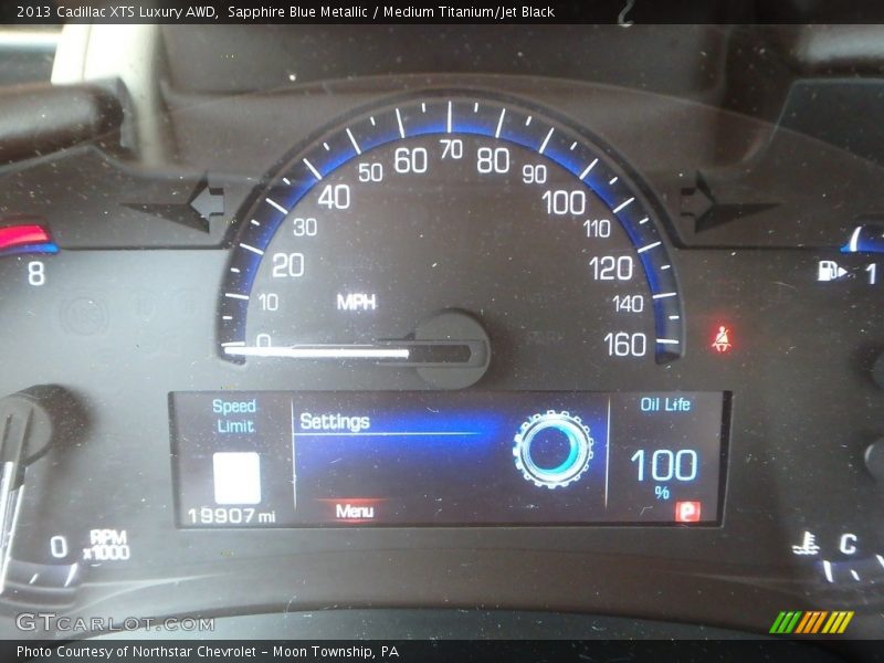 Sapphire Blue Metallic / Medium Titanium/Jet Black 2013 Cadillac XTS Luxury AWD