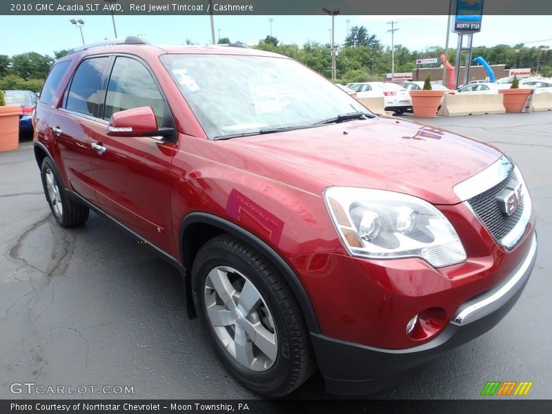 Red Jewel Tintcoat / Cashmere 2010 GMC Acadia SLT AWD