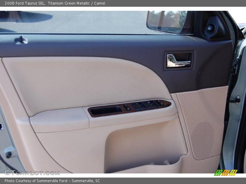 Titanium Green Metallic / Camel 2008 Ford Taurus SEL