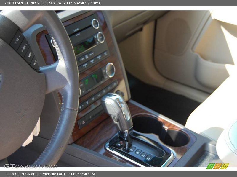 Titanium Green Metallic / Camel 2008 Ford Taurus SEL