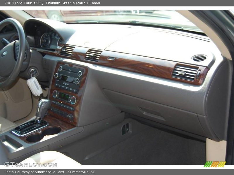 Titanium Green Metallic / Camel 2008 Ford Taurus SEL
