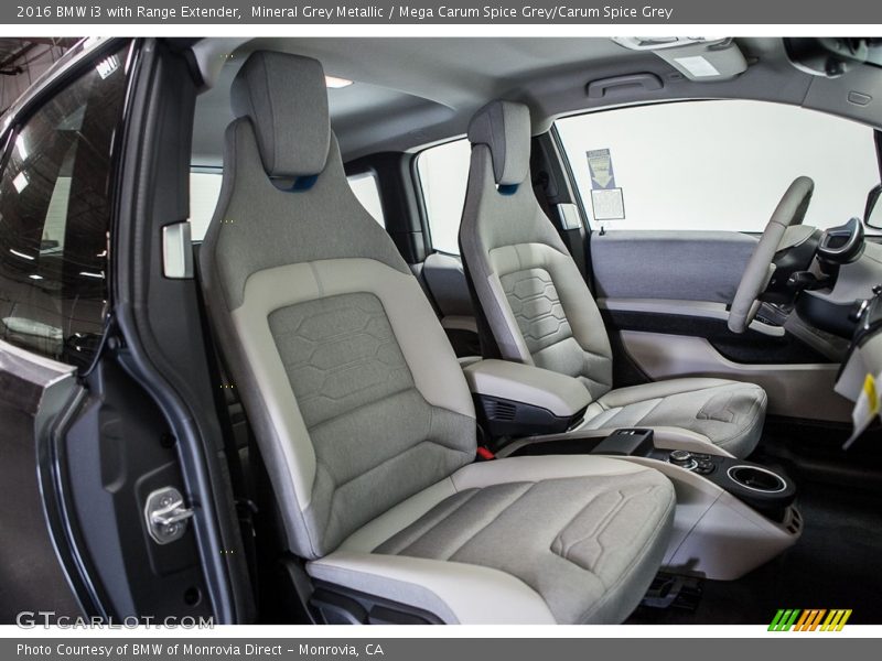 Mineral Grey Metallic / Mega Carum Spice Grey/Carum Spice Grey 2016 BMW i3 with Range Extender