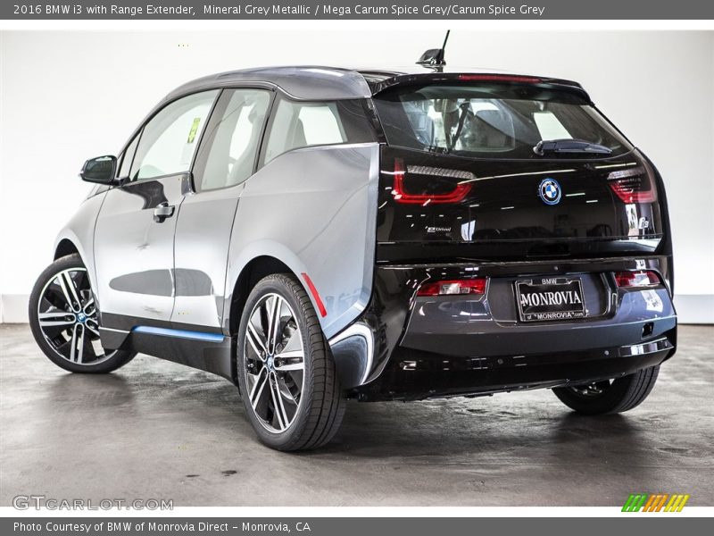 Mineral Grey Metallic / Mega Carum Spice Grey/Carum Spice Grey 2016 BMW i3 with Range Extender