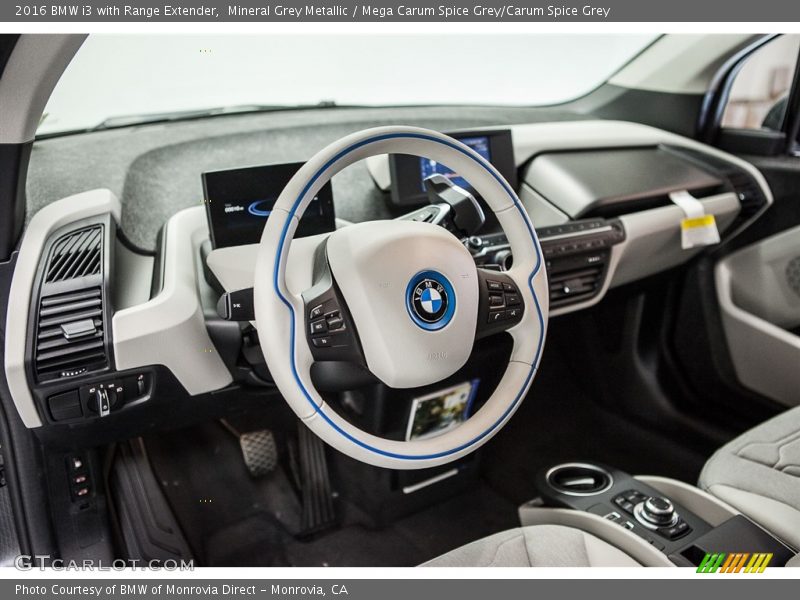 Mineral Grey Metallic / Mega Carum Spice Grey/Carum Spice Grey 2016 BMW i3 with Range Extender