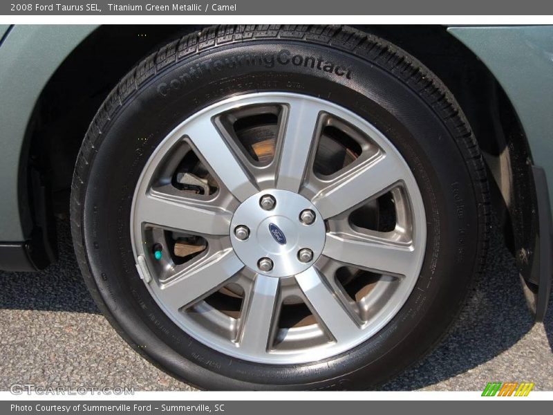 Titanium Green Metallic / Camel 2008 Ford Taurus SEL