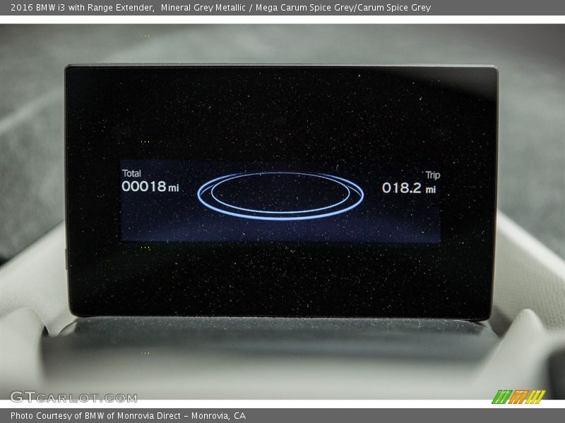 Mineral Grey Metallic / Mega Carum Spice Grey/Carum Spice Grey 2016 BMW i3 with Range Extender