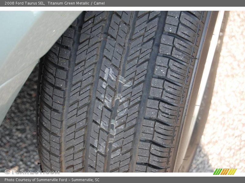 Titanium Green Metallic / Camel 2008 Ford Taurus SEL