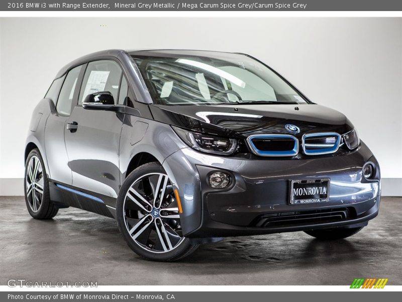 Mineral Grey Metallic / Mega Carum Spice Grey/Carum Spice Grey 2016 BMW i3 with Range Extender