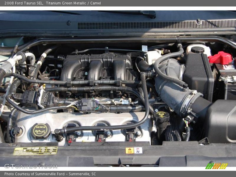 Titanium Green Metallic / Camel 2008 Ford Taurus SEL
