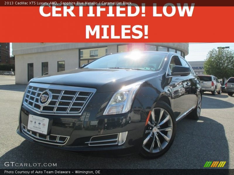 Sapphire Blue Metallic / Caramel/Jet Black 2013 Cadillac XTS Luxury AWD