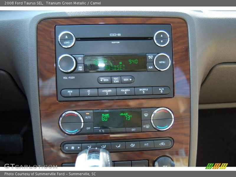 Titanium Green Metallic / Camel 2008 Ford Taurus SEL