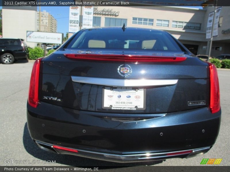 Sapphire Blue Metallic / Caramel/Jet Black 2013 Cadillac XTS Luxury AWD