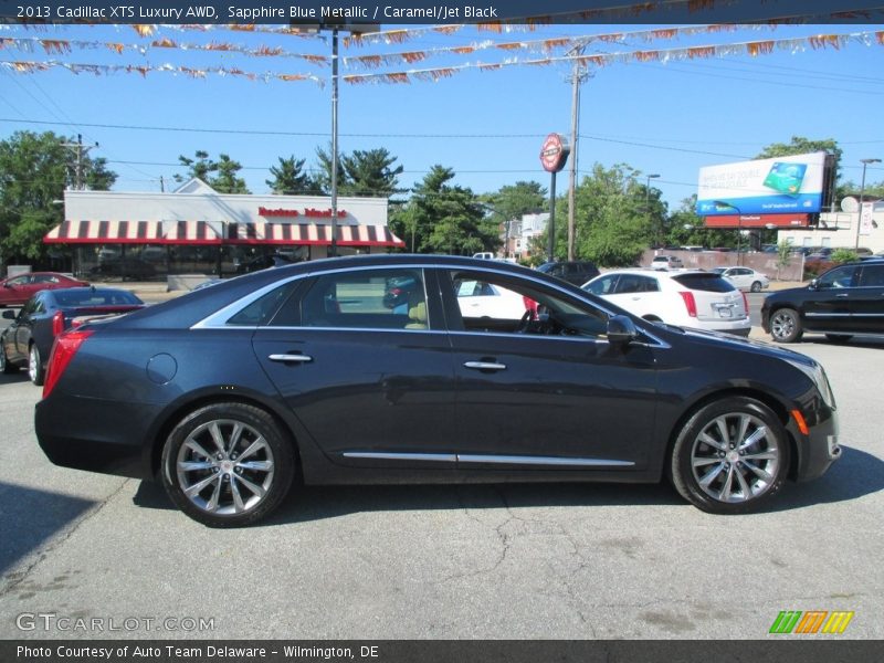 Sapphire Blue Metallic / Caramel/Jet Black 2013 Cadillac XTS Luxury AWD