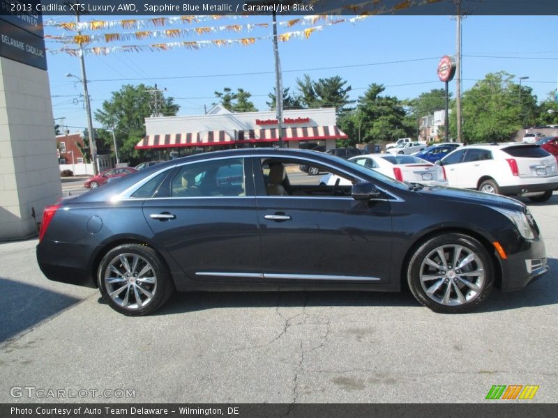 Sapphire Blue Metallic / Caramel/Jet Black 2013 Cadillac XTS Luxury AWD
