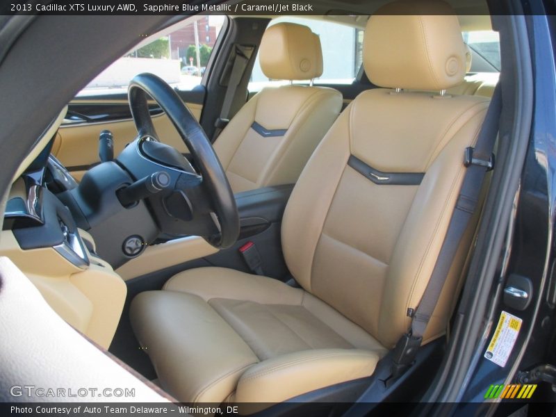 Sapphire Blue Metallic / Caramel/Jet Black 2013 Cadillac XTS Luxury AWD