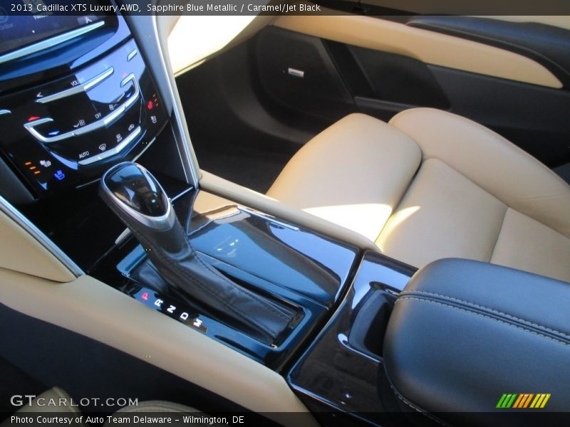 Sapphire Blue Metallic / Caramel/Jet Black 2013 Cadillac XTS Luxury AWD