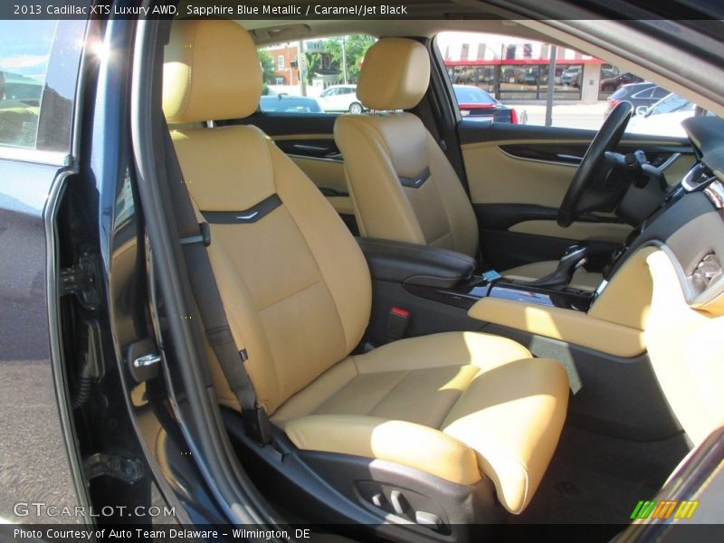 Sapphire Blue Metallic / Caramel/Jet Black 2013 Cadillac XTS Luxury AWD