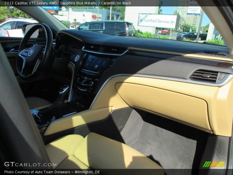 Sapphire Blue Metallic / Caramel/Jet Black 2013 Cadillac XTS Luxury AWD
