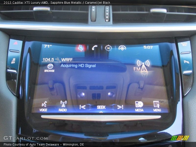 Sapphire Blue Metallic / Caramel/Jet Black 2013 Cadillac XTS Luxury AWD