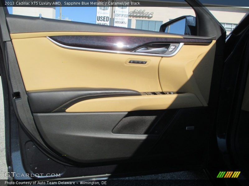 Sapphire Blue Metallic / Caramel/Jet Black 2013 Cadillac XTS Luxury AWD