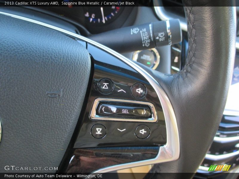 Sapphire Blue Metallic / Caramel/Jet Black 2013 Cadillac XTS Luxury AWD