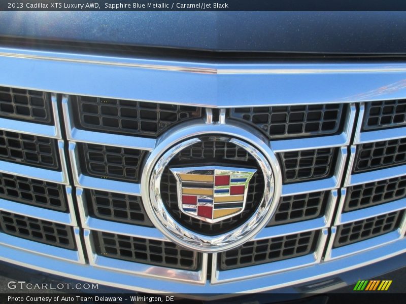 Sapphire Blue Metallic / Caramel/Jet Black 2013 Cadillac XTS Luxury AWD