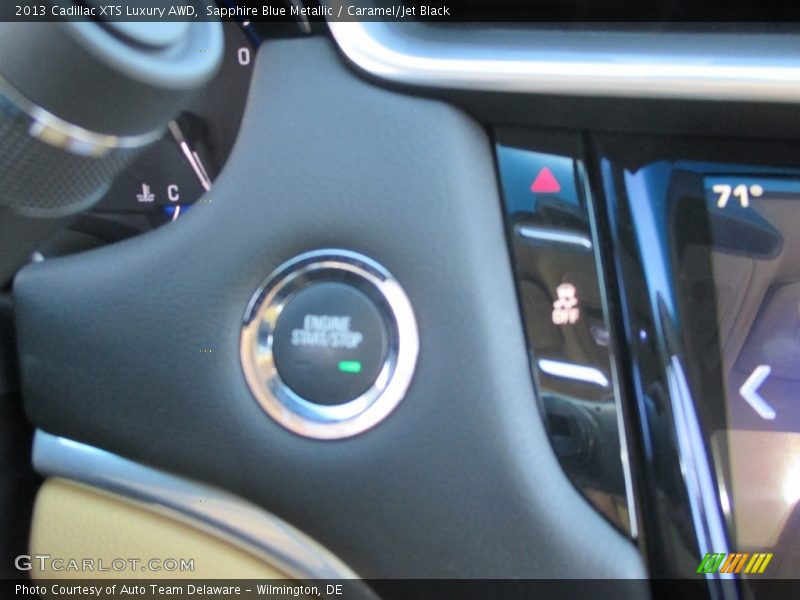 Sapphire Blue Metallic / Caramel/Jet Black 2013 Cadillac XTS Luxury AWD