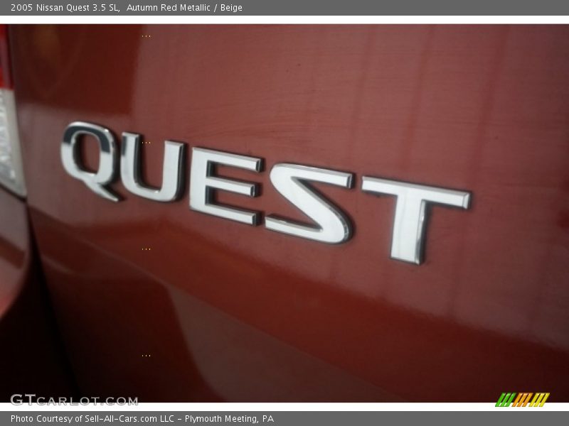 Autumn Red Metallic / Beige 2005 Nissan Quest 3.5 SL