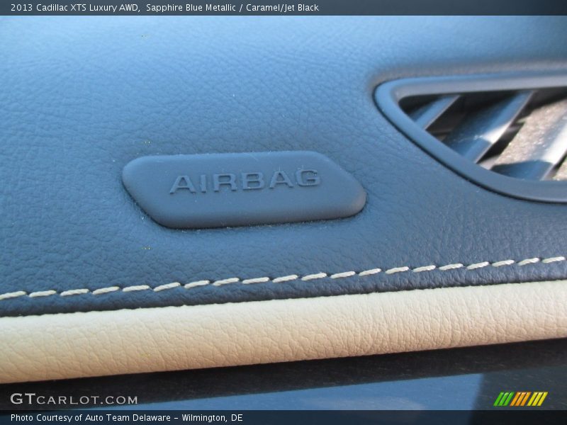 Sapphire Blue Metallic / Caramel/Jet Black 2013 Cadillac XTS Luxury AWD