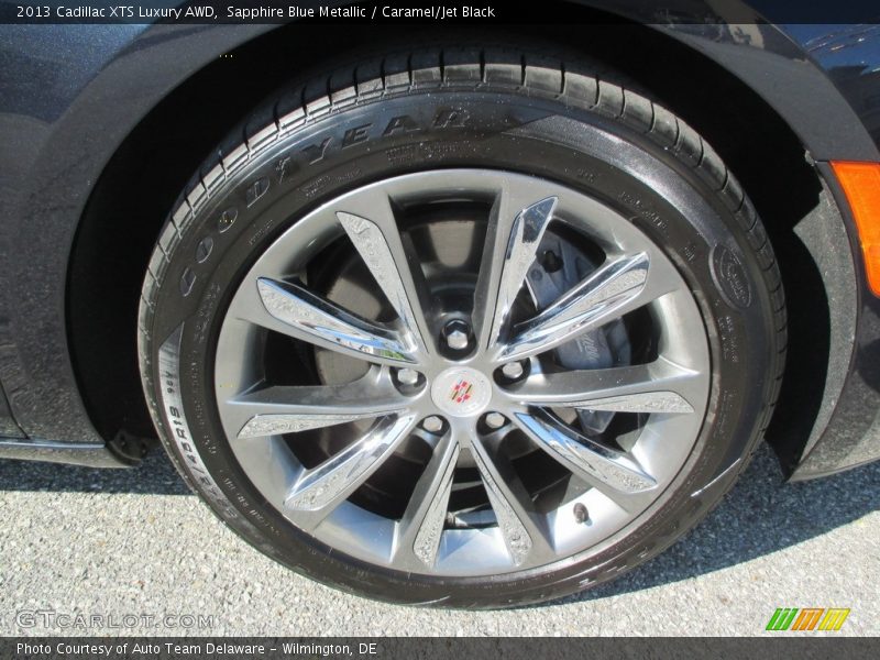 Sapphire Blue Metallic / Caramel/Jet Black 2013 Cadillac XTS Luxury AWD