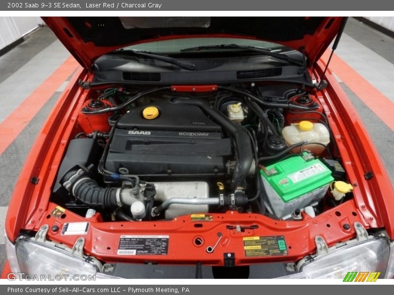 Laser Red / Charcoal Gray 2002 Saab 9-3 SE Sedan