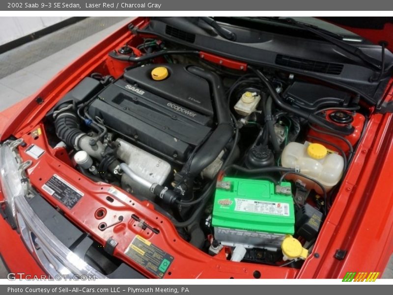 Laser Red / Charcoal Gray 2002 Saab 9-3 SE Sedan