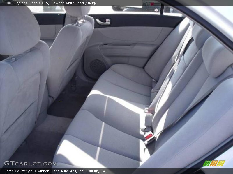 Powder White Pearl / Beige 2008 Hyundai Sonata GLS