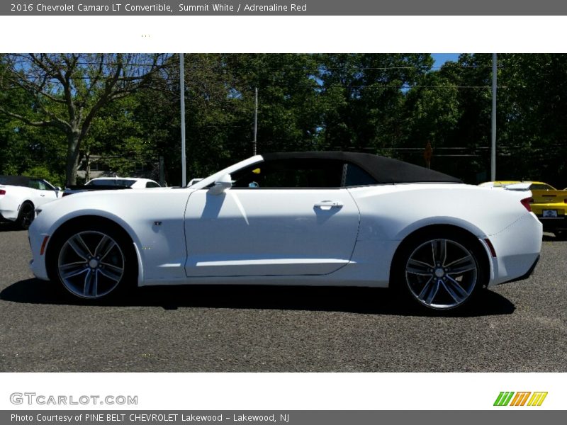 Summit White / Adrenaline Red 2016 Chevrolet Camaro LT Convertible