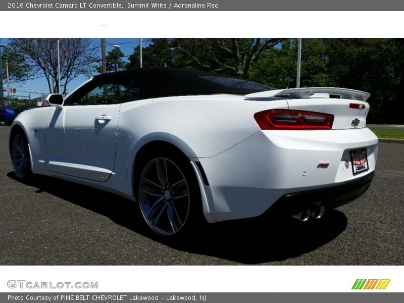 Summit White / Adrenaline Red 2016 Chevrolet Camaro LT Convertible