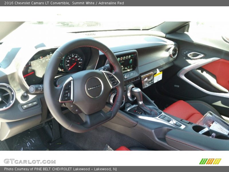 Summit White / Adrenaline Red 2016 Chevrolet Camaro LT Convertible