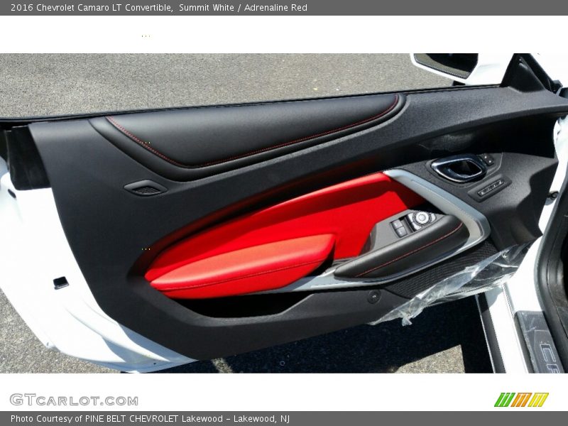 Summit White / Adrenaline Red 2016 Chevrolet Camaro LT Convertible