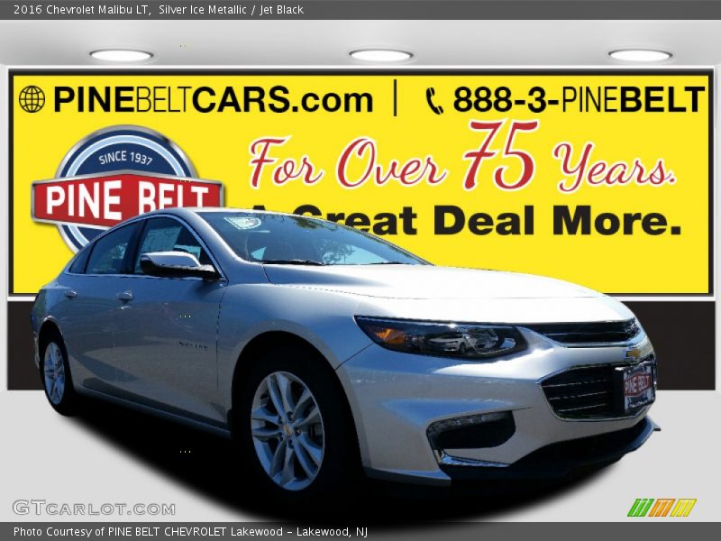 Silver Ice Metallic / Jet Black 2016 Chevrolet Malibu LT