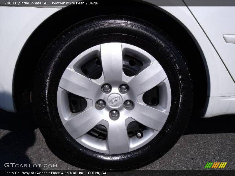 Powder White Pearl / Beige 2008 Hyundai Sonata GLS