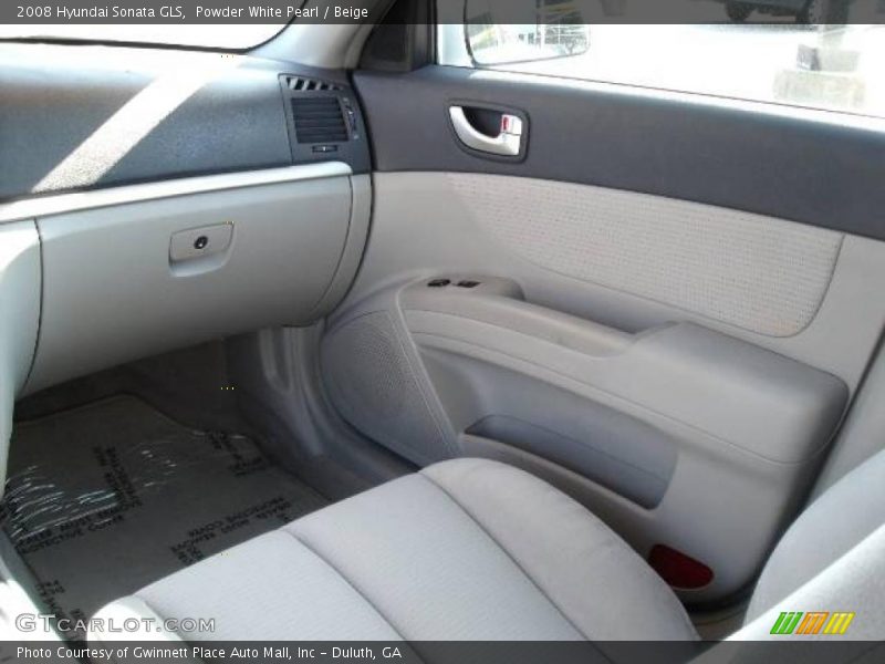 Powder White Pearl / Beige 2008 Hyundai Sonata GLS