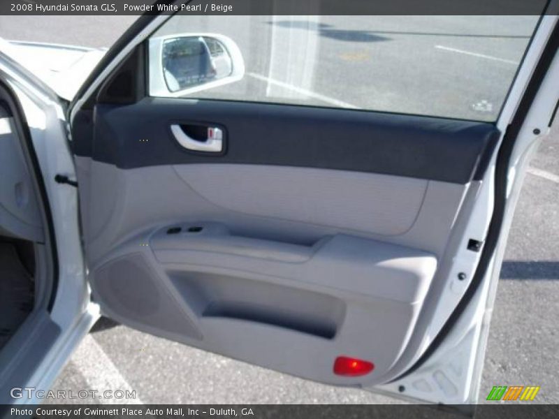 Powder White Pearl / Beige 2008 Hyundai Sonata GLS