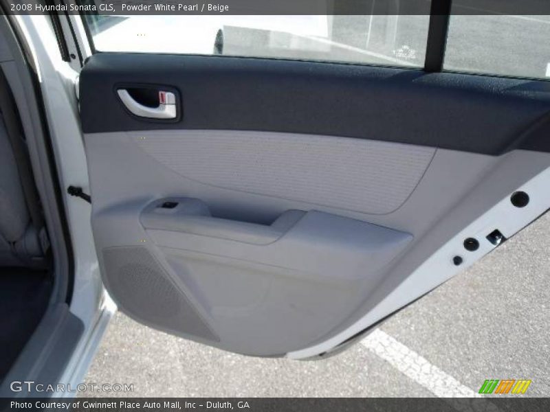 Powder White Pearl / Beige 2008 Hyundai Sonata GLS