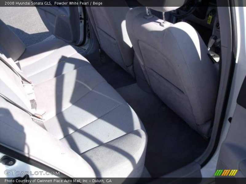 Powder White Pearl / Beige 2008 Hyundai Sonata GLS