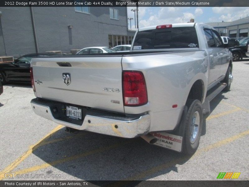 Bright Silver Metallic / Dark Slate/Medium Graystone 2012 Dodge Ram 3500 HD Lone Star Crew Cab 4x4 Dually