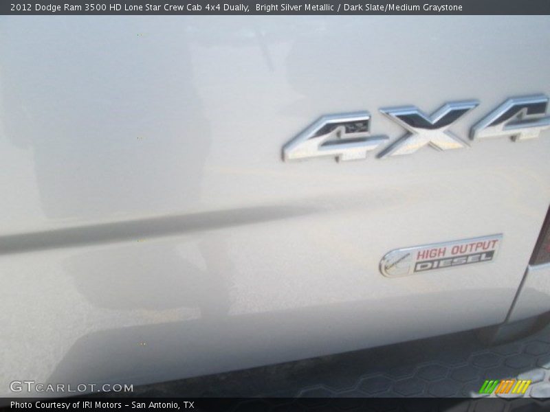 Bright Silver Metallic / Dark Slate/Medium Graystone 2012 Dodge Ram 3500 HD Lone Star Crew Cab 4x4 Dually