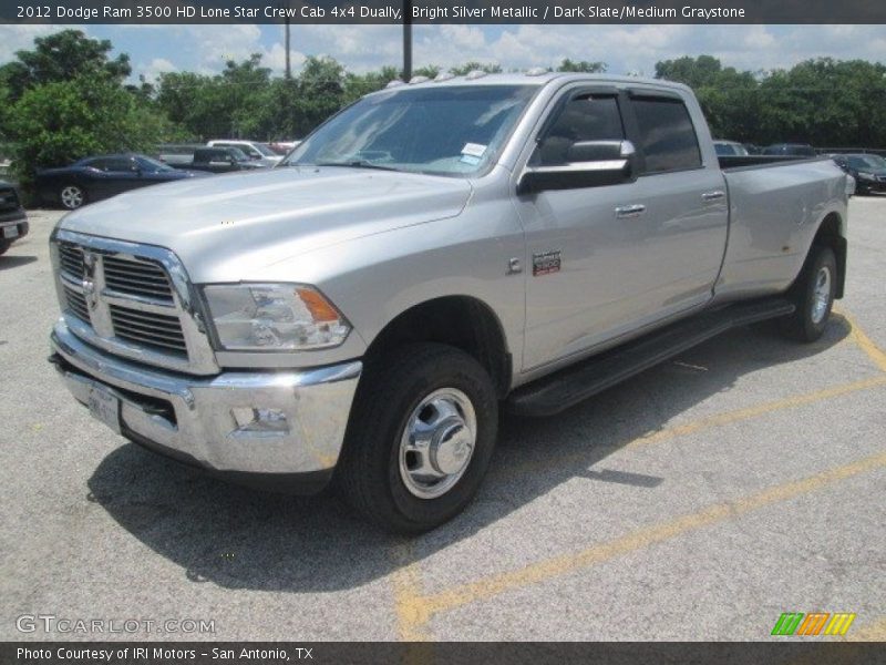 Bright Silver Metallic / Dark Slate/Medium Graystone 2012 Dodge Ram 3500 HD Lone Star Crew Cab 4x4 Dually