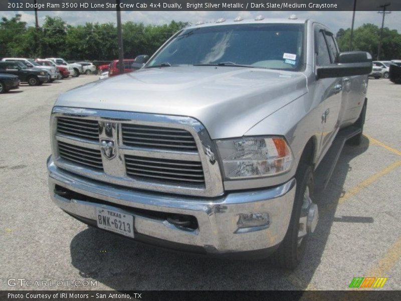 Bright Silver Metallic / Dark Slate/Medium Graystone 2012 Dodge Ram 3500 HD Lone Star Crew Cab 4x4 Dually